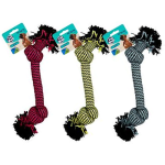 Dog Tug Toy with Double Knot 37cm, assorted 